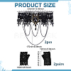 2 Pairs Polyester Lace Gloves AJEW-ME0003-36-2