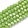 Electroplate Glass Beads Strands EGLA-A034-P3mm-B24-1
