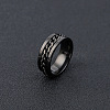 304 Stainless Steel Rotatable Chain Finger Rings for Men FS-WG60CA3-36-1