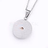 304 Stainless Steel Pendant Necklaces NJEW-H487-15-2