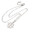 304 Stainless Steel Sun Moon Symbol Cutout Pendant Cable Chain Necklaces for Men Women NJEW-K308-07P-4
