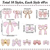 40Pcs 10 Style Alloy Pendants ENAM-SC0004-97-2