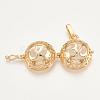 Rack Plating Brass Cage Pendants KK-S751-012KC-2