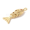 Brass Micro Pave Clear Cubic Zirconia Pendants KK-U064-18A-G-2