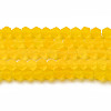 Imitate Austrian Crystal Frosted Glass Beads Strands GLAA-F029-TM4mm-B22-1