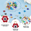 48Pcs Handmade Millefiori Glass Pendants PALLOY-HS00029-4