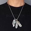 Zinc Alloy Pendant Necklaces NJEW-M211-16ASAG-3