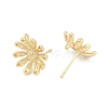 Brass Stud Earring Findings KK-Z099-05G-01-2