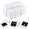 Square Kraft Paper Necklace Earring Storage Gift Boxes CON-WH0095-88B-1