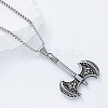 Hip Hop Street Style 304 Stainless Steel Axe Pendant Box Chain Necklaces for Men IG7443-2