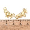 Brass Micro Pave Clear Cubic Zirconia Pendants CU-E003-18G-04-3