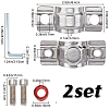 Gorgecraft 2 Sets 304 Stainless Steel Clamps FIND-GF0002-77-2