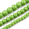 Opaque Solid Color Glass Beads Strands GLAA-T032-P8mm-06-4
