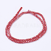 AB Color Plated Electroplate Glass Beads Strands X-GLAA-F001-3x2mm-18AB-3