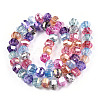 Transparent Electroplate Glass Beads Strands EGLA-N006-078I-2