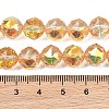 Transparent Electroplate Glass Beads Strands EGLA-N002-34C-B09-3