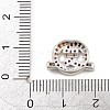 Brass Micro Pave Orange Cubic Zirconia Beads CU-CBAD306-22P-3