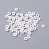 Flat Round Handmade Polymer Clay Bead Spacers X-CLAY-R067-3.0mm-17-4