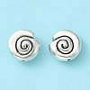 Tibetan Style Alloy Snail Shell Beads TIBEB-5570-AS-LF-1