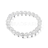 Natural Quartz Crystal Beaded Stretch Bracelets X-BJEW-Q692-46-8mm-3