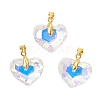 Brass Glass Pendants PALLOY-JF05022-1