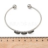 304 Stainless Steel Open Cuff Bangle Makings STAS-K320-01B-P-3