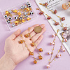 6Pcs 6 Styles Brass & Alloy Enamel Charms Baseball Cap Chain AJEW-GO00040-3