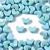 50Pcs UV Plating Opaque Acrylic Beads MACR-YW0004-06E-1