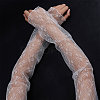 CRASPIRE 2 Pairs 2 Style Elegant Flower Pattern Polyester Lace Arm Sleeves AJEW-CP0001-43-3