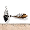 Natural Tiger Eye Faceted Teardrop Pendants G-Q163-04P-08-3