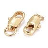 Rack Plating Brass Lobster Claw Clasps with Jump Rings KK-WH0063-02G-02-NR-3