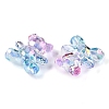 Gradient Color Transparrent Acrylic European Beads OACR-P024-01-01-2