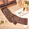 Imitation Leather with Alloy Rivet Chain Belts AJEW-WH20006-252-4