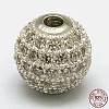 Round 925 Sterling Silver Beads STER-O021-01S-6mm-1