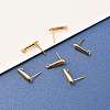 Brass Stud Earring Findings X-KK-F824-003G-4
