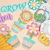 45Pcs 15 Styles Spring Colorful Paper Blooms Cut Outs DIY-WH0430-033-4