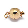 Rack Plating Brass Magnetic Clasps with Loops X-KK-F801-03B-LG-2