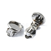 304 Stainless Steel Clip-on Earring Findings STAS-Q318-07P-2