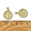 Brass Micro Pave Cubic Zirconia Pendants KK-H472-53D-G-3