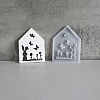 Easter Theme House with Butterfly & Rabbit Pattern DIY Silicone Table Lamp Molds SIMO-G008-01B-1