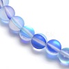 Synthetic Moonstone Beads Strands G-F142-10mm-08-3