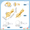 DIY Brass Cufflinks & Tie Clip Making Kits DIY-PH0035-72B-2