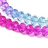 Transparent Painted Glass Beads Strands X1-DGLA-A034-T6mm-A14-3