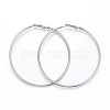 Tarnish Resistant 201 Stainless Steel Hoop Earrings EJEW-F188-24P-E-1