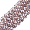 Electroplate Transparent Glass Beads Strands LS-EGLA-N002-46-H04-1