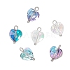 Transparent Glass Charms PALLOY-JF04198-02-1