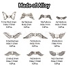 100Pcs 10 Styles Tibetan Style Alloy Fairy Wing Beads TIBEB-CJ0001-27-2