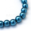 Baking Paint Pearlized Glass Pearl Round Bead Strands HY-Q003-4mm-06-2