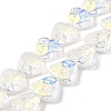 Transparent Electroplate Glass Beads Strands EGLA-F158-AB01-2