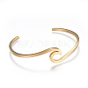 Ion Plating(IP) 304 Stainless Steel Cuff Bangles BJEW-G611-01G-2